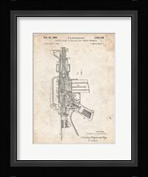 Firearm With Auxiliary Bolt Closure Mechanism Patent - Vintage Parchment Fine Art Print