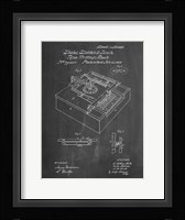 Type Writing Machine Patent - Chalkboard Framed Print