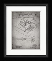 Type Writing Machine Patent - Faded Grey Framed Print