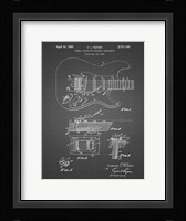 Tremolo Device for Stringed Instruments Patent - Black Grid Fine Art Print