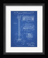 Guitar & Combined Bridge & Tailpiece Therefor Patent - Blueprint Fine Art Print