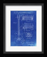 Guitar & Combined Bridge & Tailpiece Therefor Patent - Faded Blueprint Fine Art Print