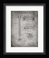 Guitar & Combined Bridge & Tailpiece Therefor Patent - Faded Grey Fine Art Print