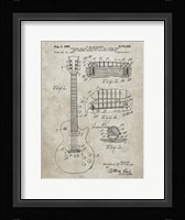 Guitar & Combined Bridge & Tailpiece Therefor Patent - Sandstone Fine Art Print