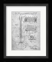 Guitar & Combined Bridge & Tailpiece Therefor Patent - Slate Fine Art Print