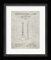 Stringed Musical Instrument Patent - Antique Grid Parchment Fine Art Print