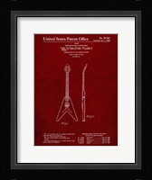 Stringed Musical Instrument Patent - Burgundy Fine Art Print