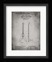 Stringed Musical Instrument Patent - Faded Grey Fine Art Print