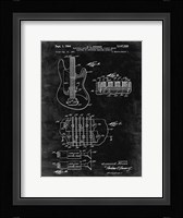 Electric Guitar Patent - Black Grunge Fine Art Print