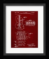 Electric Guitar Patent - Burgundy Fine Art Print