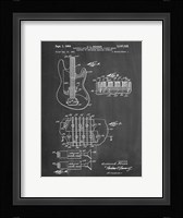 Electric Guitar Patent - Chalkboard Fine Art Print
