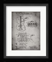Electric Guitar Patent - Faded Grey Fine Art Print