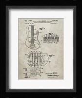 Electric Guitar Patent - Sandstone Fine Art Print