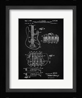 Electric Guitar Patent - Vintage Black Fine Art Print