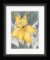 Tiger Lily in Yellow Framed Print