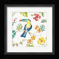 Tropical Oasis V White Framed Print