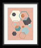 Abstract Geo III Pink Framed Print