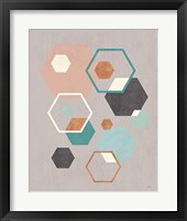 Abstract Geo III Gray Framed Print