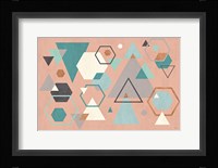 Abstract Geo I Pink Framed Print