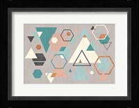 Abstract Geo I Gray Framed Print