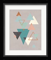 Abstract Geo II Gray Framed Print