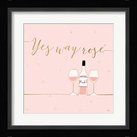Underlined Bubbly VI Pink Framed Print