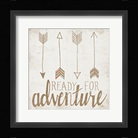 Ready for Adventure Beige Framed Print