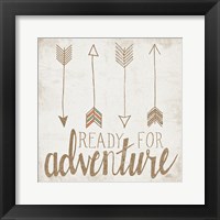 Ready for Adventure Beige Framed Print