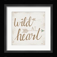 Wild at Heart Beige Framed Print