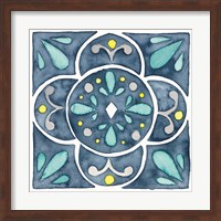 Garden Getaway Tile VII Blue Fine Art Print