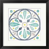 Garden Getaway Tile VI White Fine Art Print