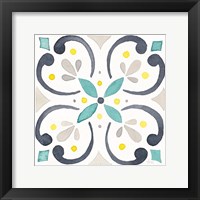Garden Getaway Tile IV White Fine Art Print