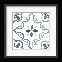 Garden Getaway Tile II White Framed Print