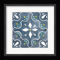 Garden Getaway Tile II Blue Framed Print
