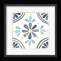 Garden Getaway Tile I White Framed Print