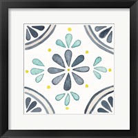 Garden Getaway Tile I White Framed Print