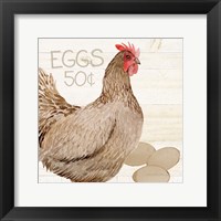 Life on the Farm Chicken III Framed Print