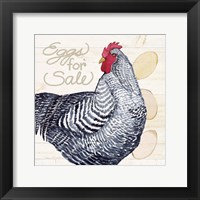 Life on the Farm Chicken I Framed Print