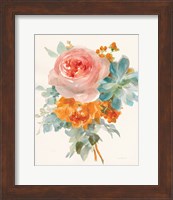 Garden Bouquet II Orange Red Fine Art Print