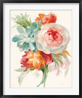 Garden Bouquet I Orange Red Fine Art Print