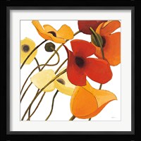 Up Two on White Yellow Framed Print