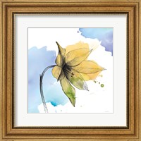 Watercolor Graphite Flower VIII Fine Art Print