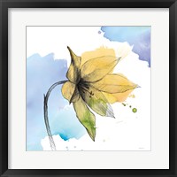 Watercolor Graphite Flower VIII Framed Print