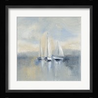 Morning Sail I Blue Framed Print