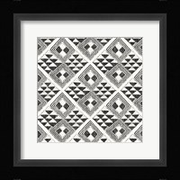 African Wild Pattern II BW Framed Print