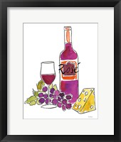 Wine Time III Rose Framed Print