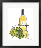 Wine Time IV Chardonnay Framed Print