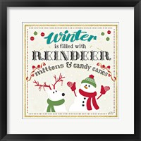 Winter Wonderland I on White Framed Print