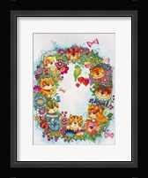 Wreath Cats 2 Fine Art Print