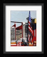 Engine 59 American Flag Framed Print